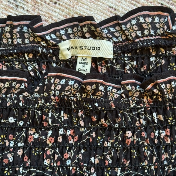 {Max Studio} Floral Peplum Top - Picture 4 of 4